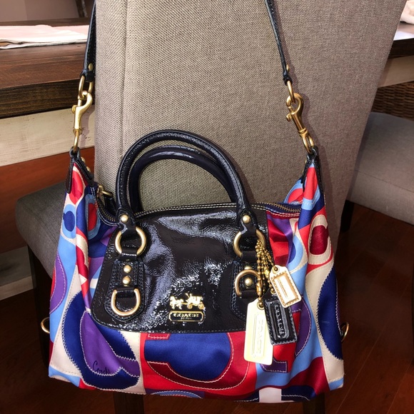LIMITED EDITION Vibrant multicolored Coach hobo - Picture 5 of 8
